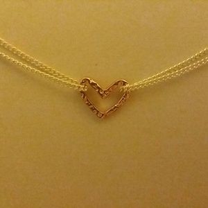 Wear 2 ways Rose gold Heart on Silver necklace!